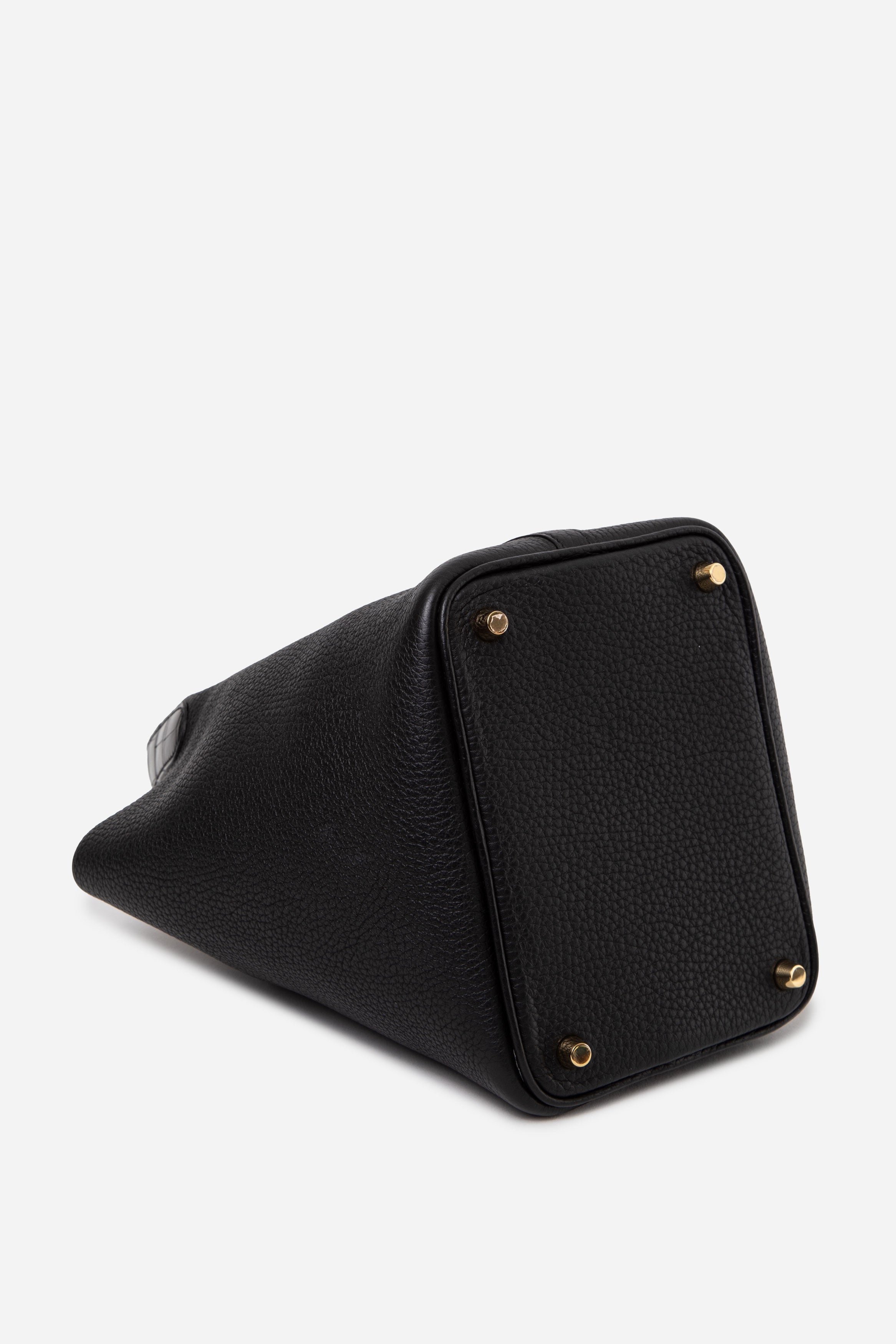 Hermes 2020 Black Taurillon Clemence Matte Alligator Picotin Lock Touch 18 PM