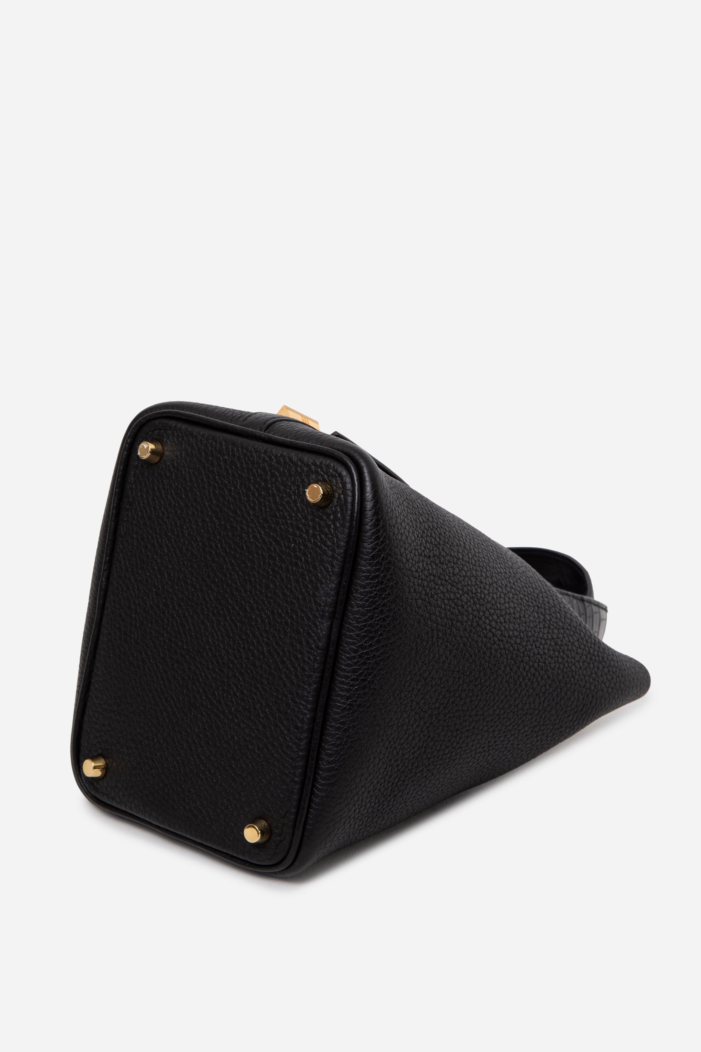 Hermes 2020 Black Taurillon Clemence Matte Alligator Picotin Lock Touch 18 PM