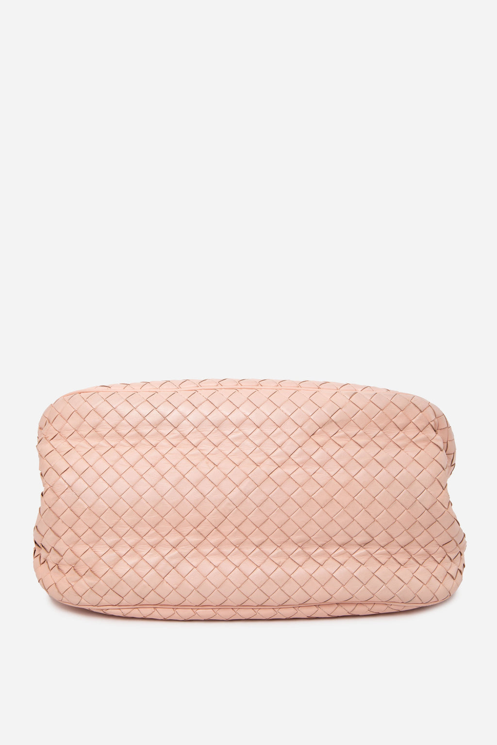 Bottega Veneta Leather Small Intrecciato Shoulder Bag Pink
