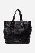 Bottega Veneta Black Nappa Intrecciato Tote Bag