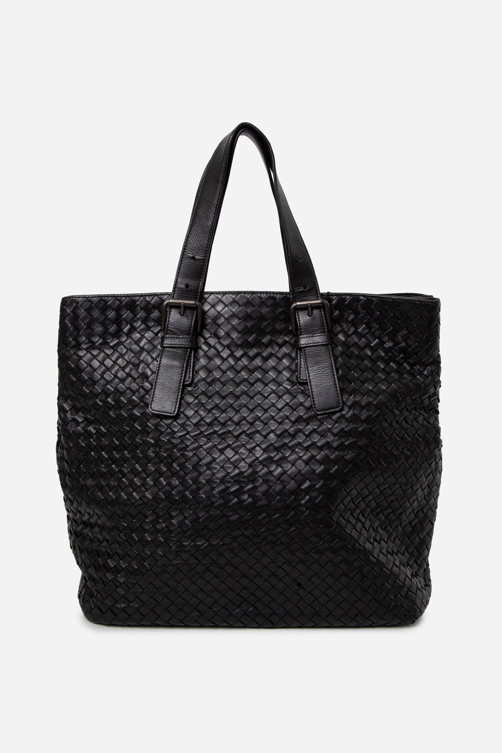 Bottega Veneta Black Nappa Intrecciato Tote Bag