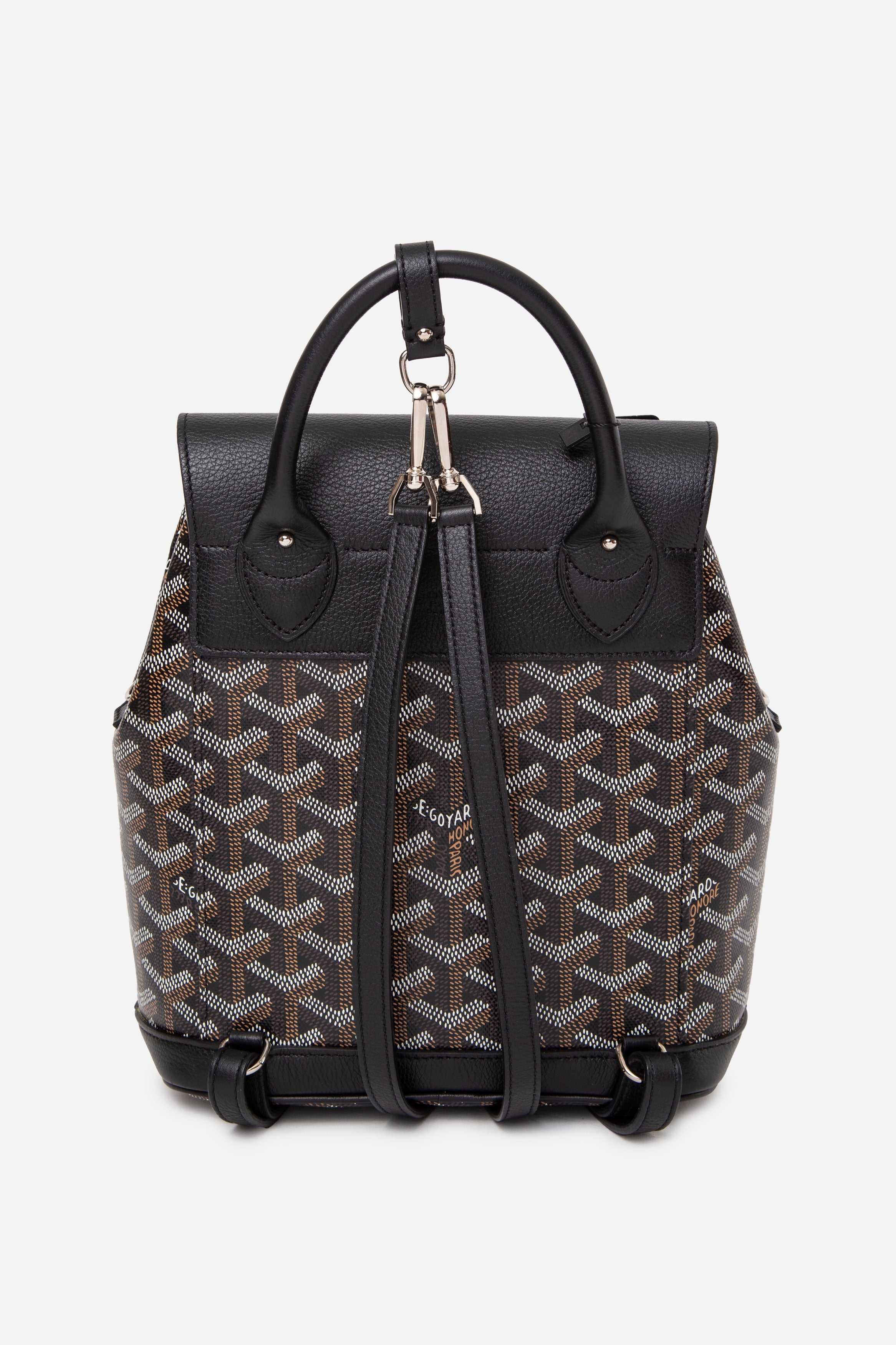 Goyard 2023 Goyardine Calfskin Mini Alpin Backpack Black