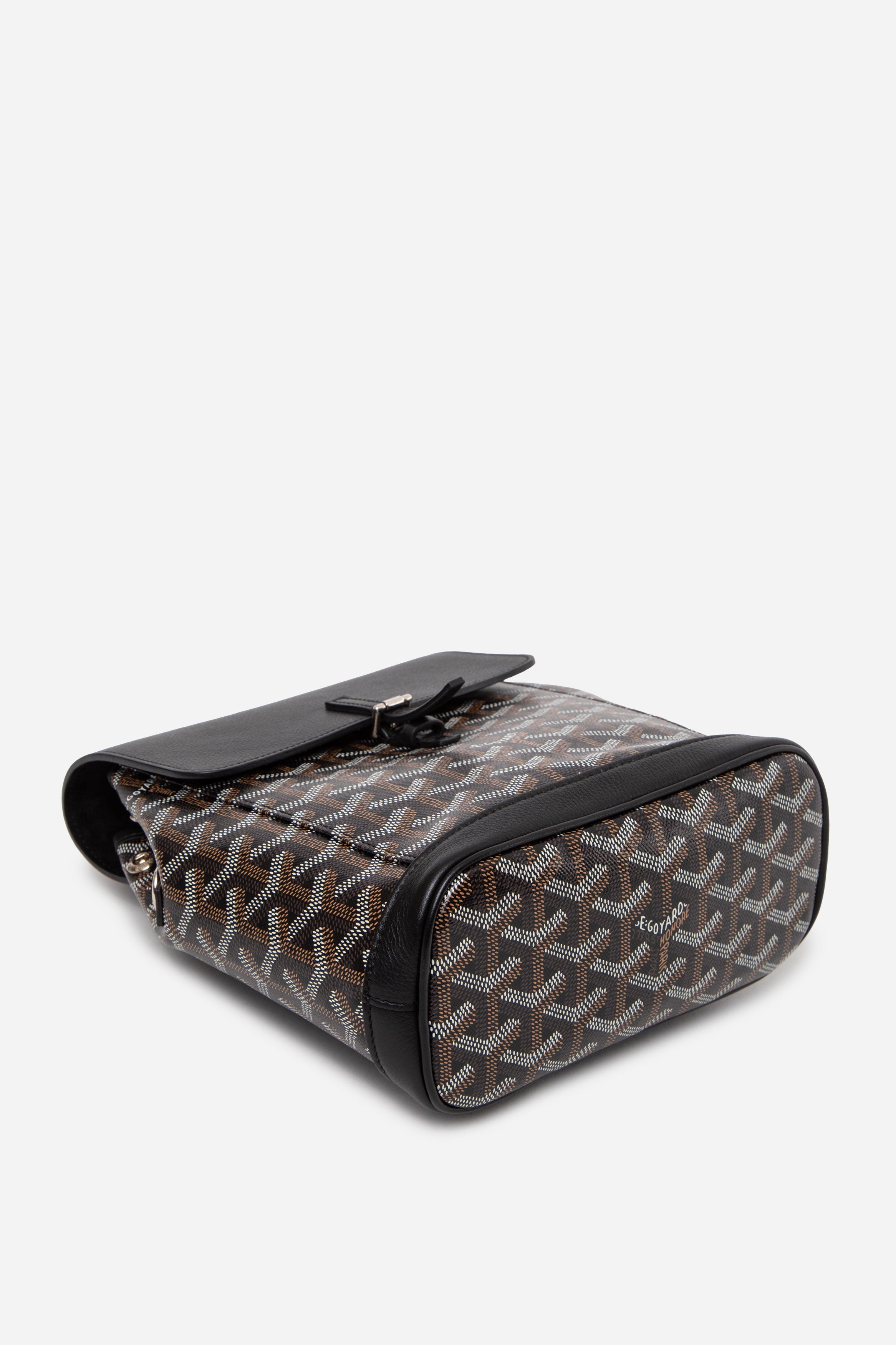 Goyard 2023 Goyardine Calfskin Mini Alpin Backpack Black