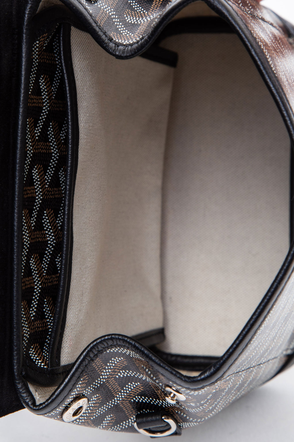 Goyard 2023 Goyardine Calfskin Mini Alpin Backpack Black