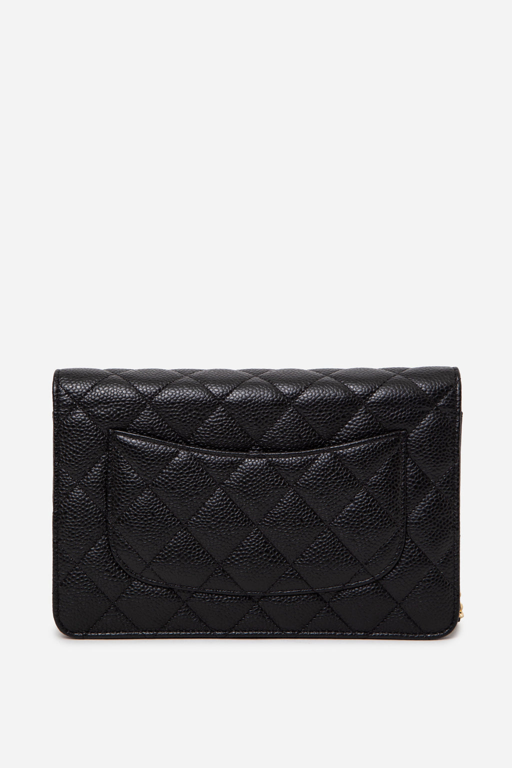 Pre-Owned Chanel 2014 Caviar Wallet On Chain Black