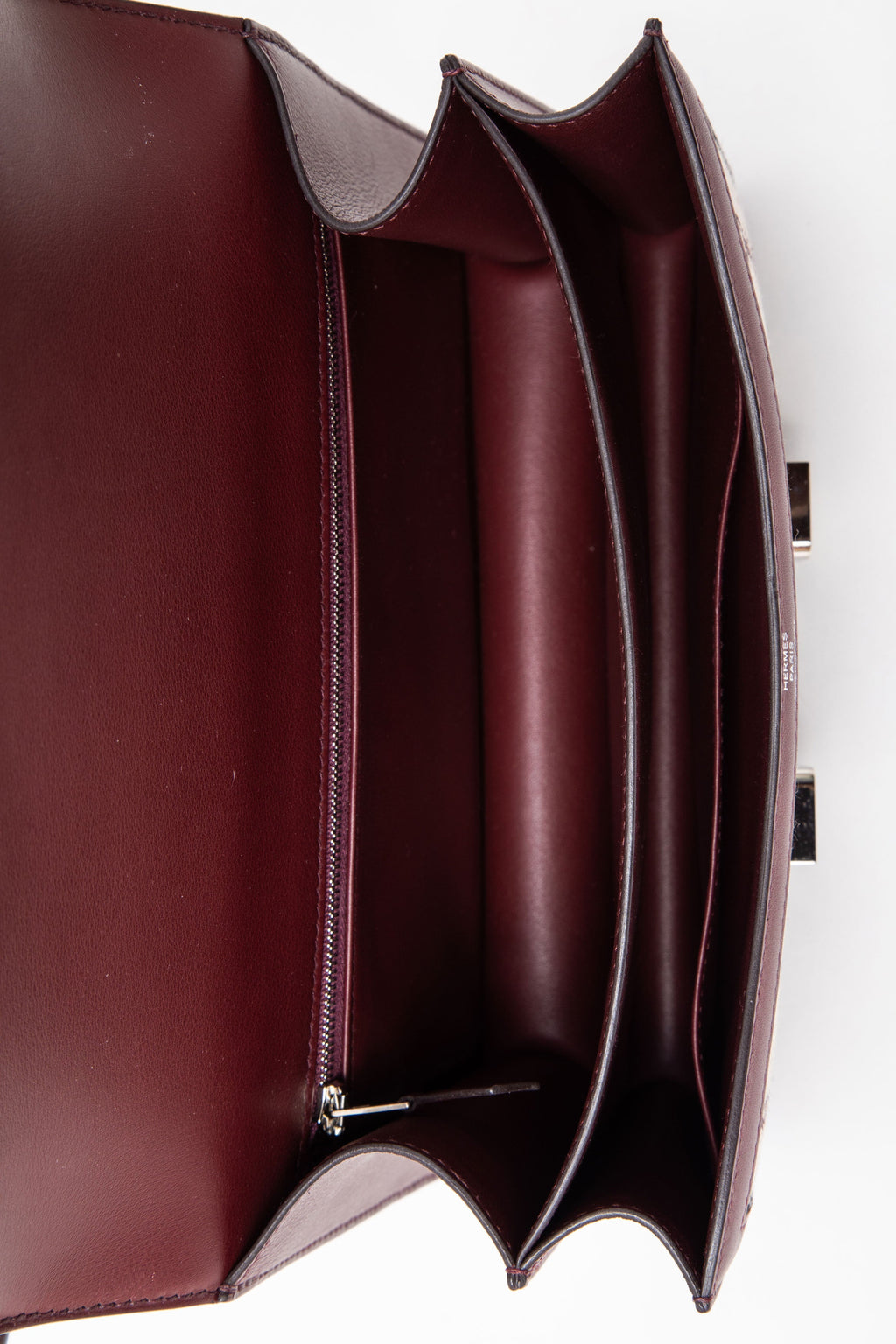 Hermes Swift Toile Dechainee Constance 24 Bordeaux PHW