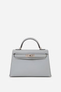 Hermes 2018 Blue Glacier Epsom Leather Mini Kelly 20