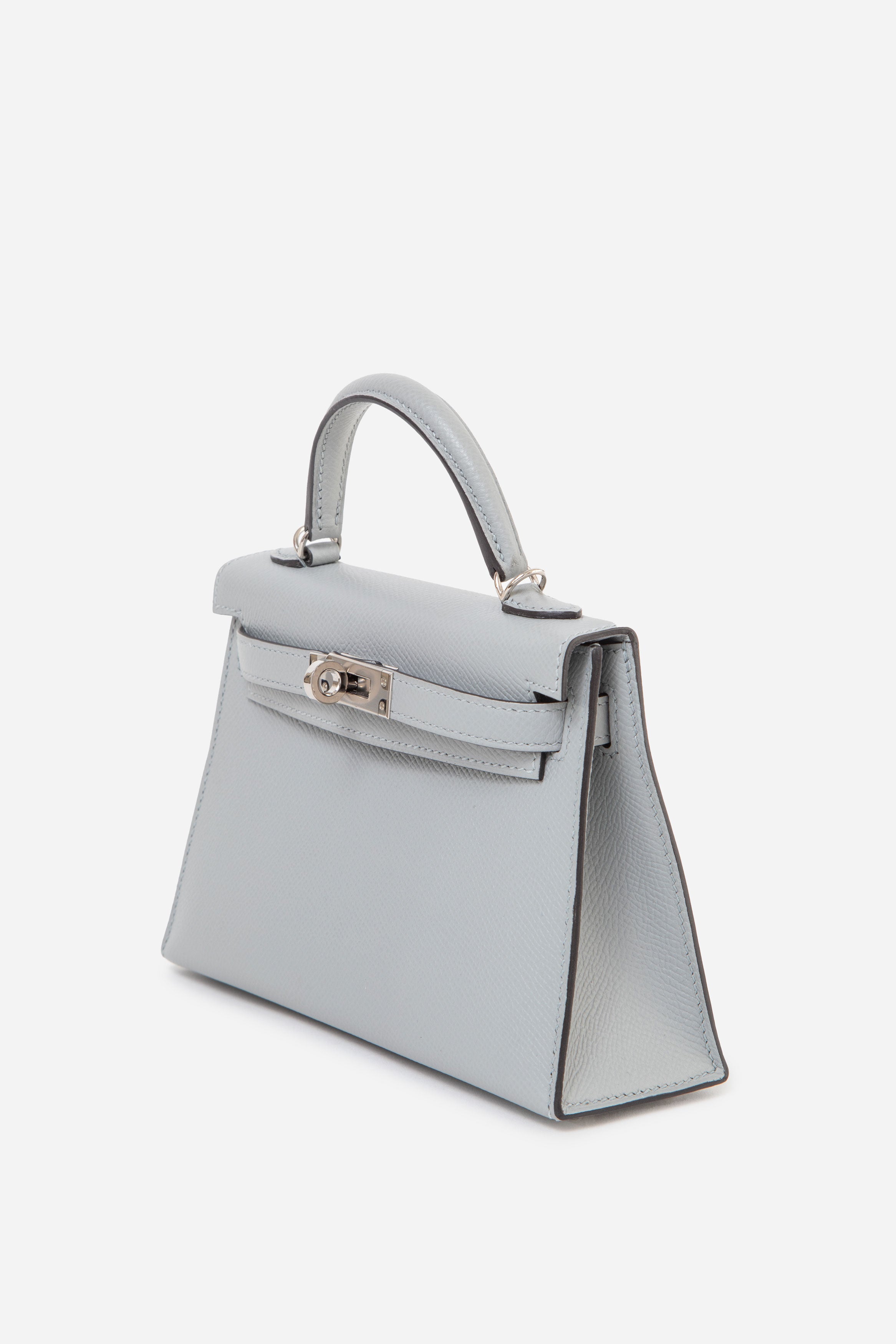 Hermes 2018 Blue Glacier Epsom Leather Mini Kelly 20