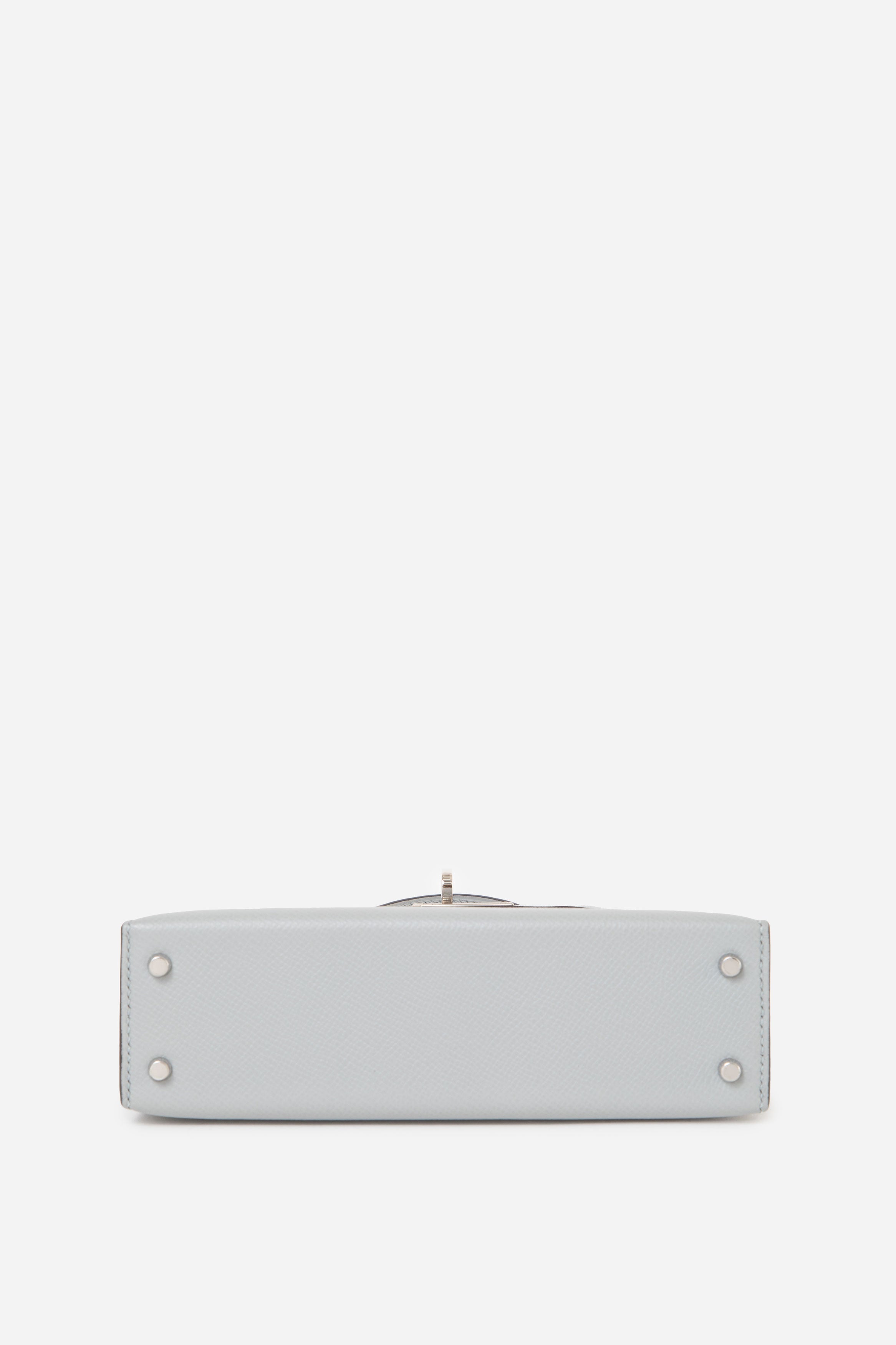 Hermes 2018 Blue Glacier Epsom Leather Mini Kelly 20