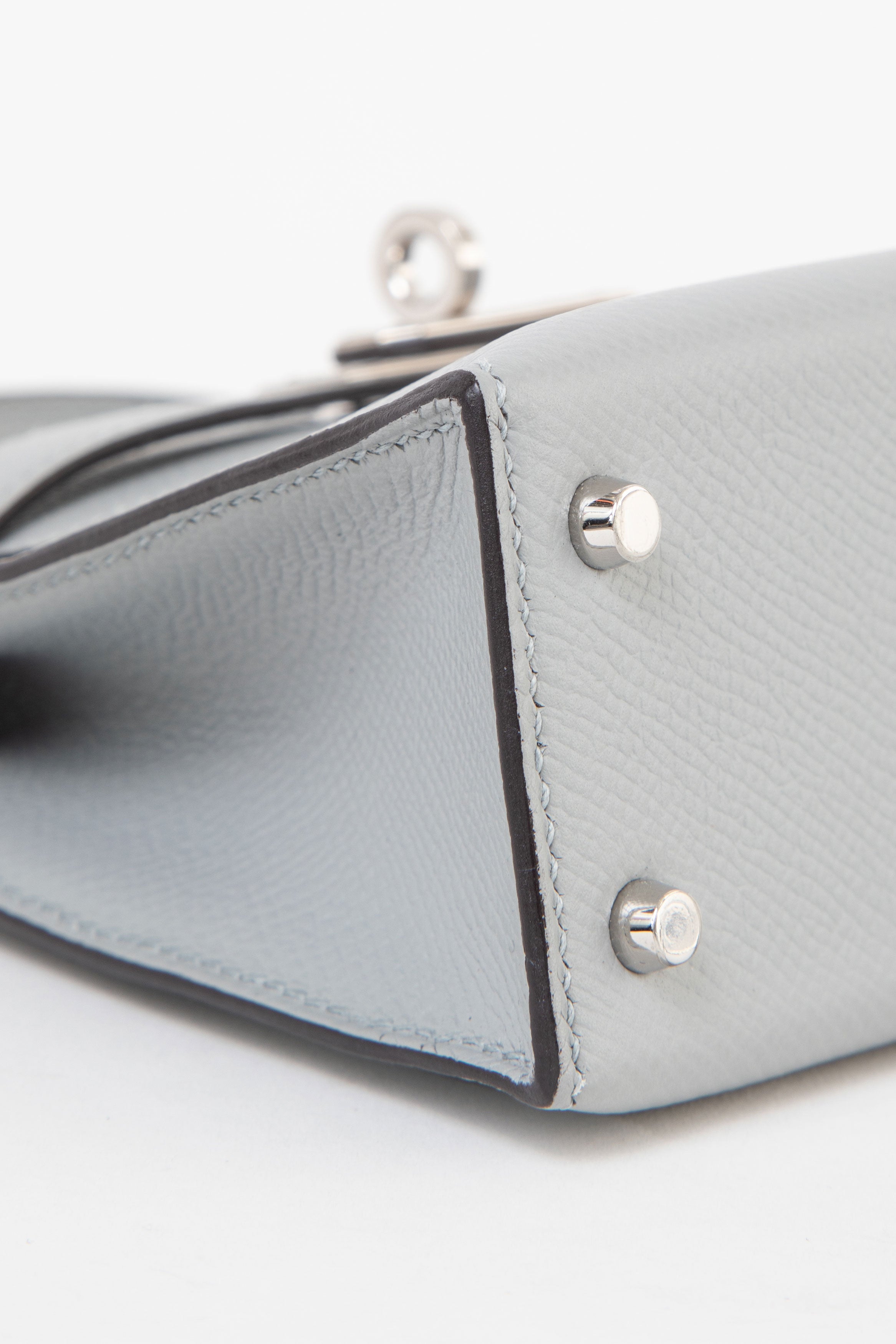 Hermes 2018 Blue Glacier Epsom Leather Mini Kelly 20