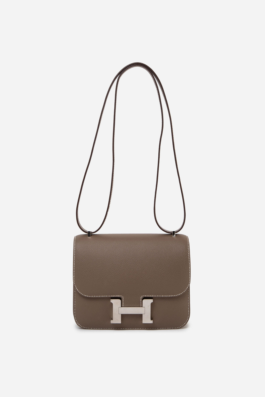Hermès 2023 Etoupe Epsom Leather Constance 18 PHW