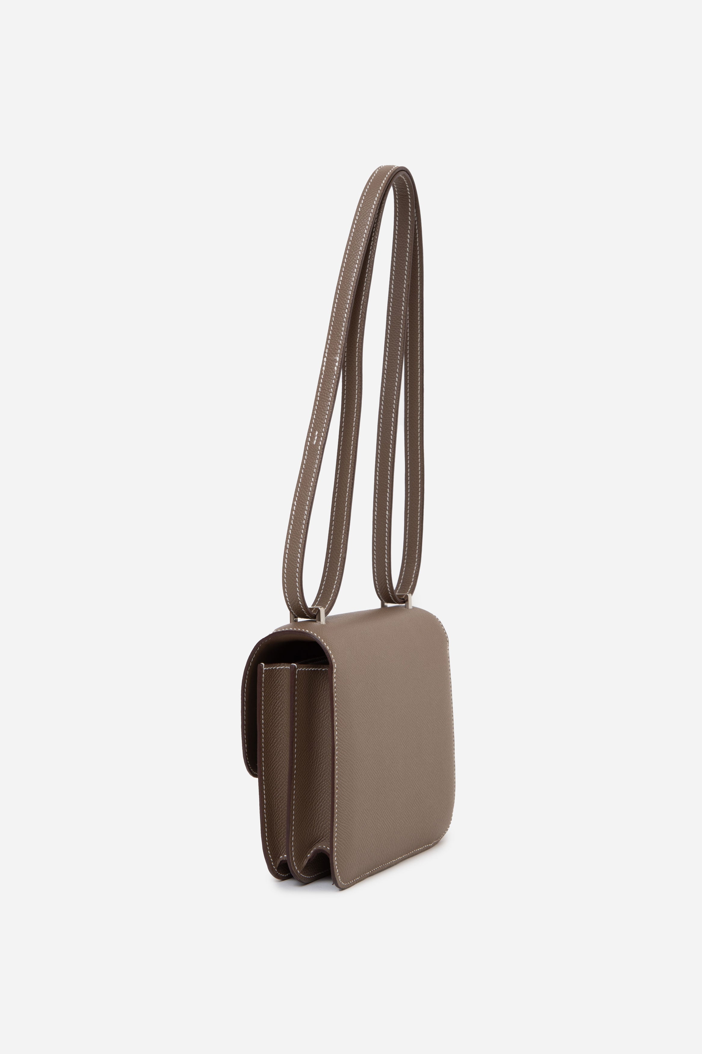 Hermès 2023 Etoupe Epsom Leather Constance 18 PHW