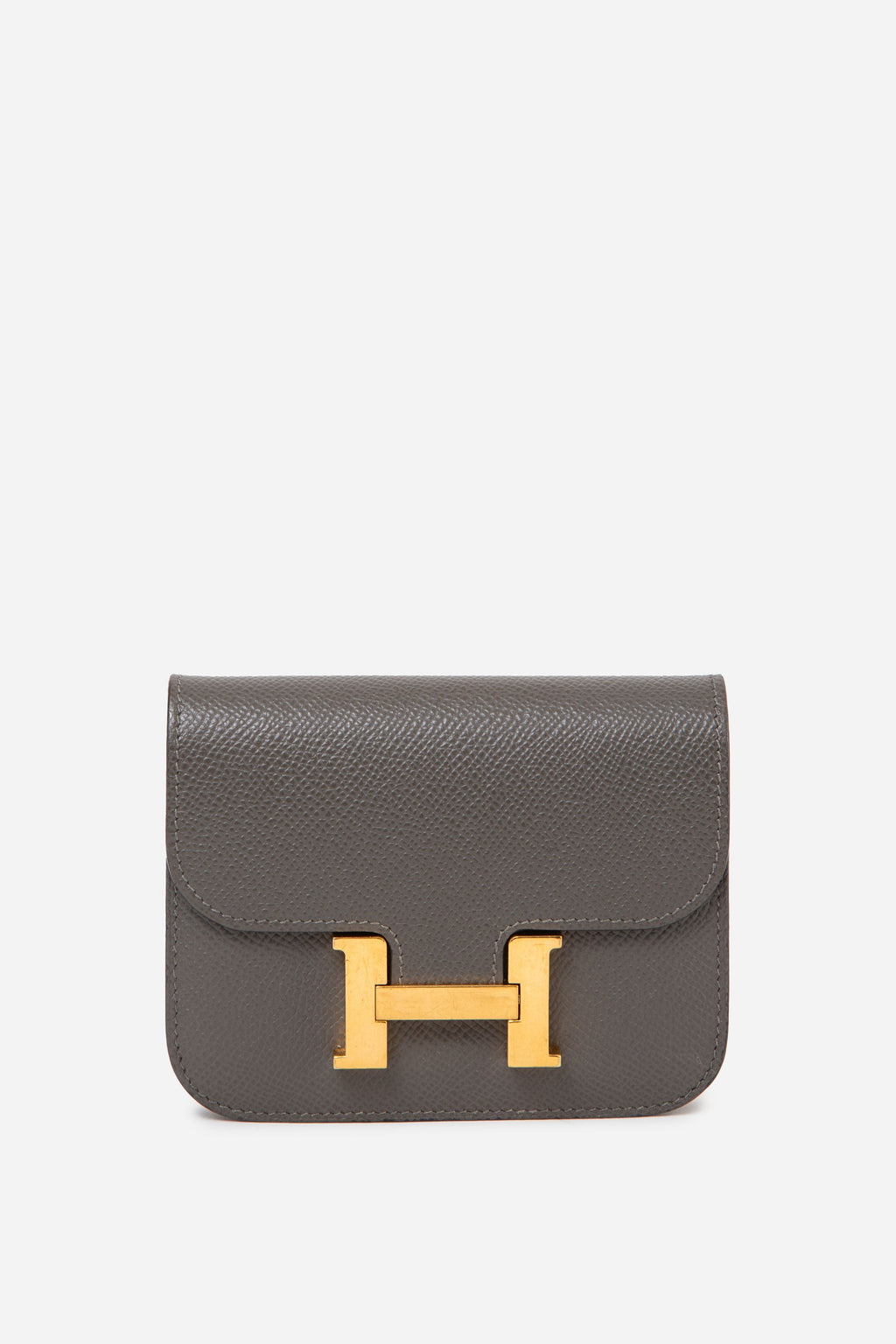Hermès 2022 Etain Epsom Leather Constance Slim Wallet