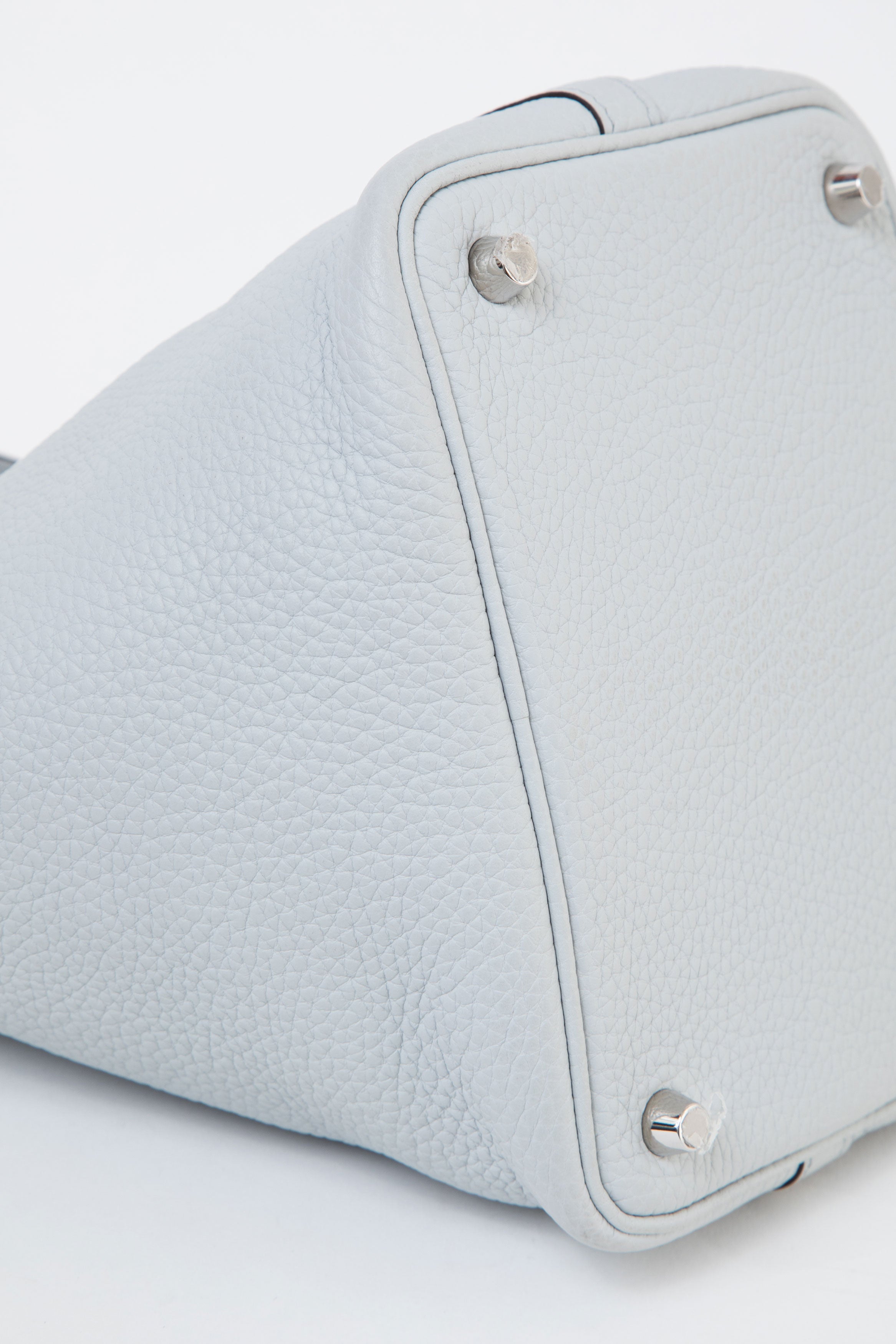 Hermès 2021 Blue Pale Clemence Leather Picotin 18 PM