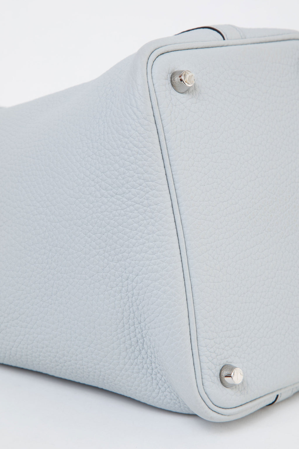 Hermès 2021 Blue Pale Clemence Leather Picotin 18 PM
