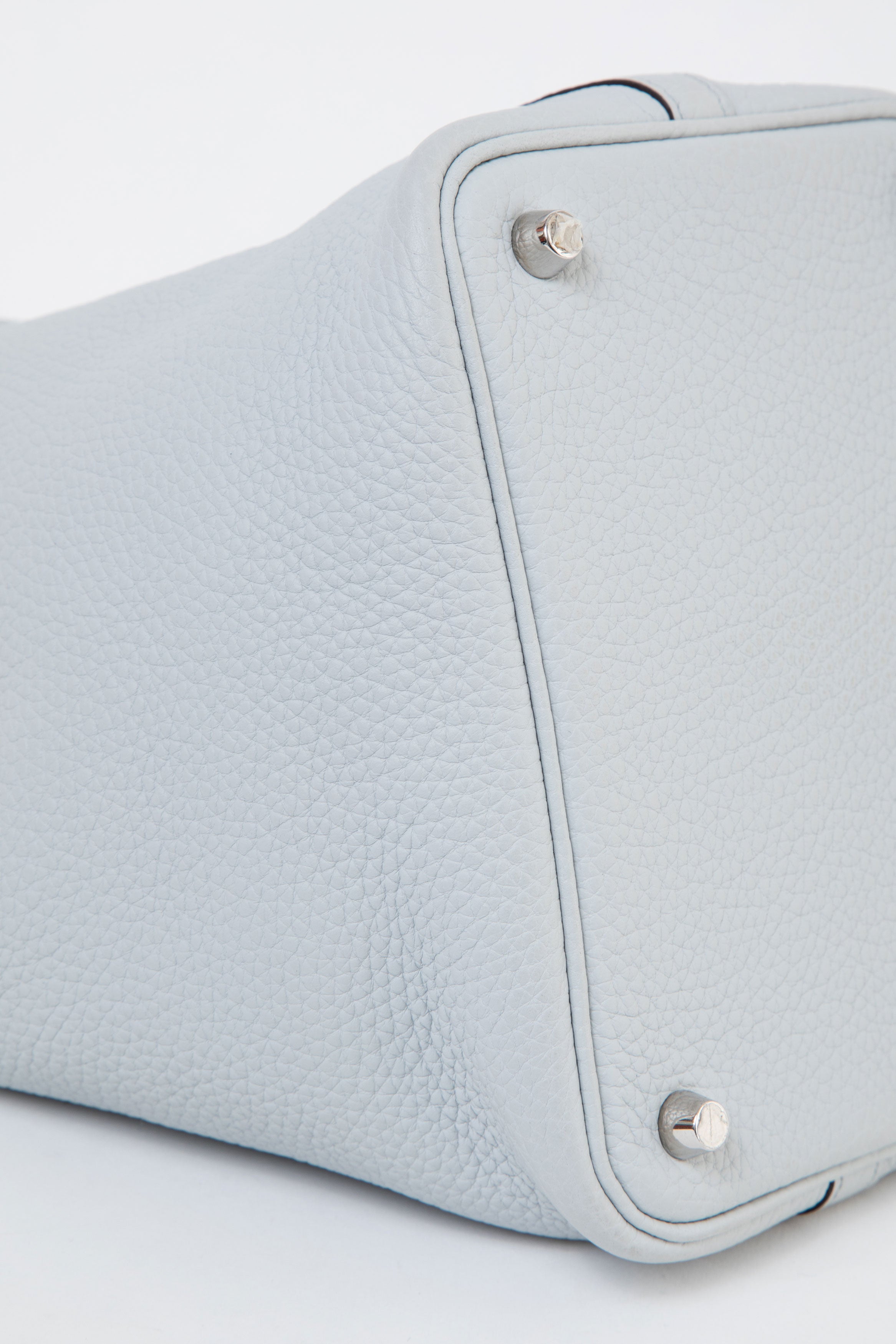 Hermès 2021 Blue Pale Clemence Leather Picotin 18 PM
