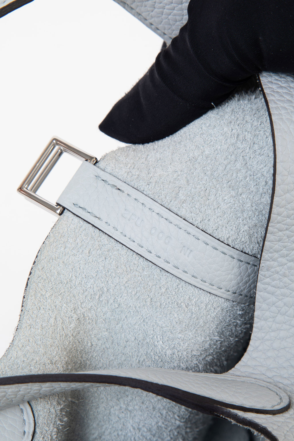 Hermès 2021 Blue Pale Clemence Leather Picotin 18 PM