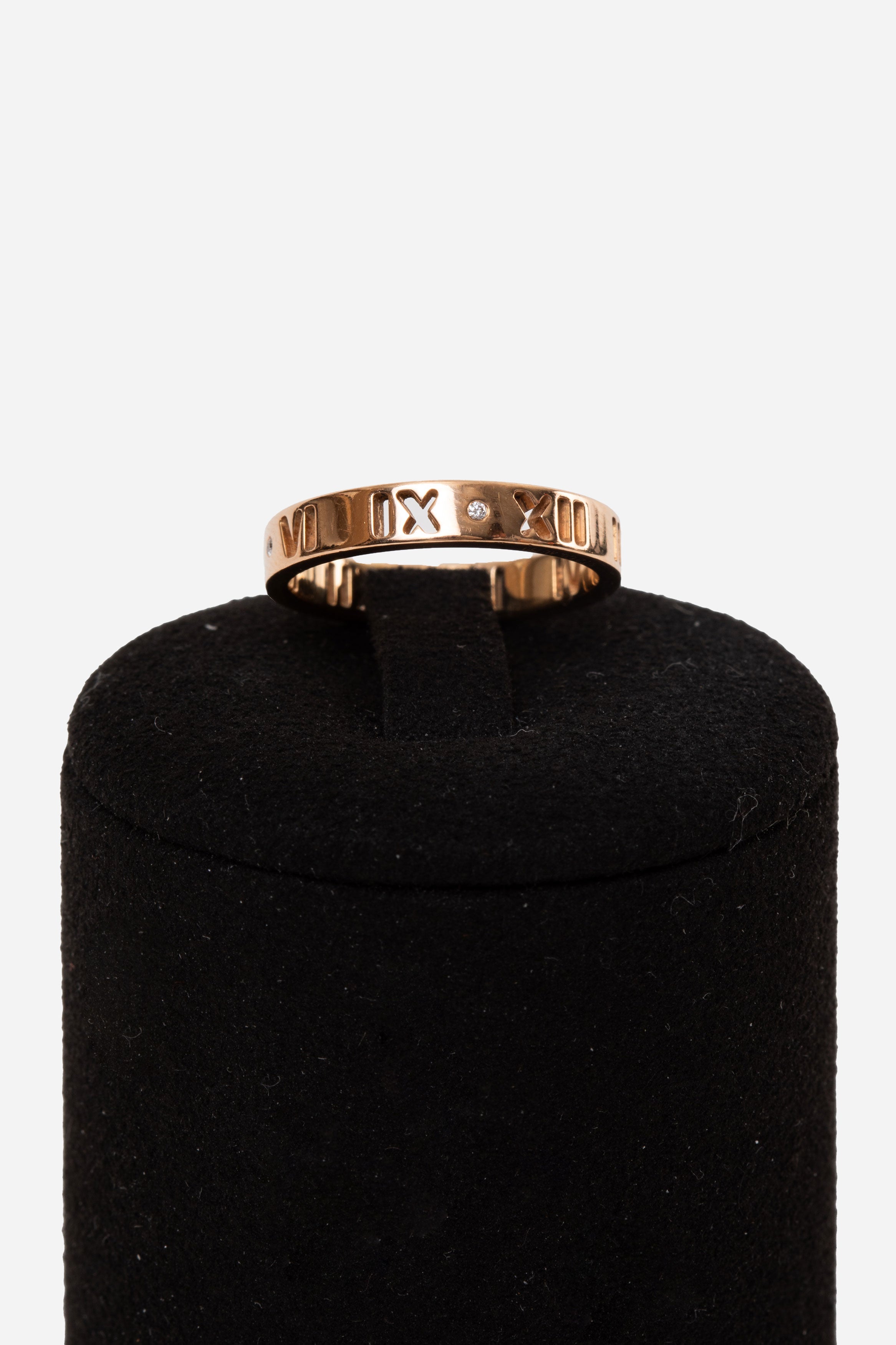 Tiffany & Co. 18K Rose Gold Diamond Atlas Band Ring