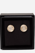Pre-Owned Chanel 2021 Crystal CC/Number 5 Round Stud Earrings