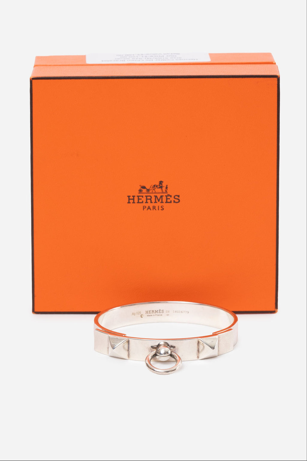 Hermes Sterling Silver Collier De Chien Bracelet