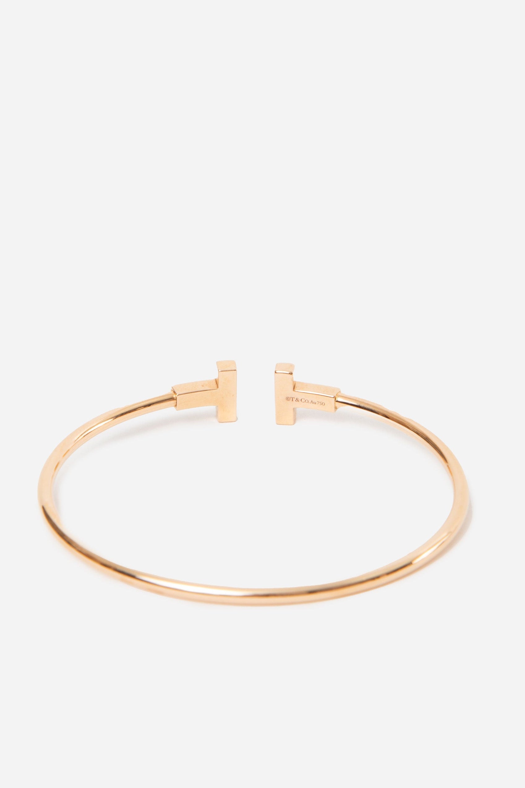 Tiffany 18k Gold T Wire Bracelet