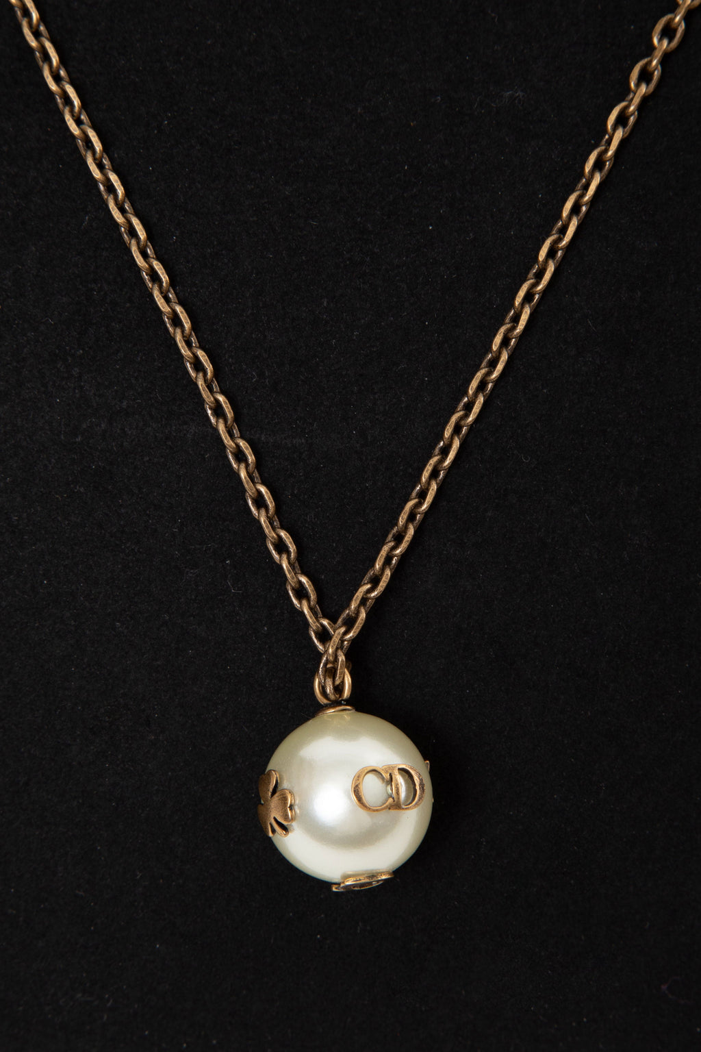 Dior Bee & CD Logo Long Necklace