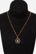 Pre-Owned Chanel 2001 Button CC Logo Necklace