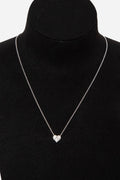 Tiffany Platinum Three Diamond Heart Necklace PT950