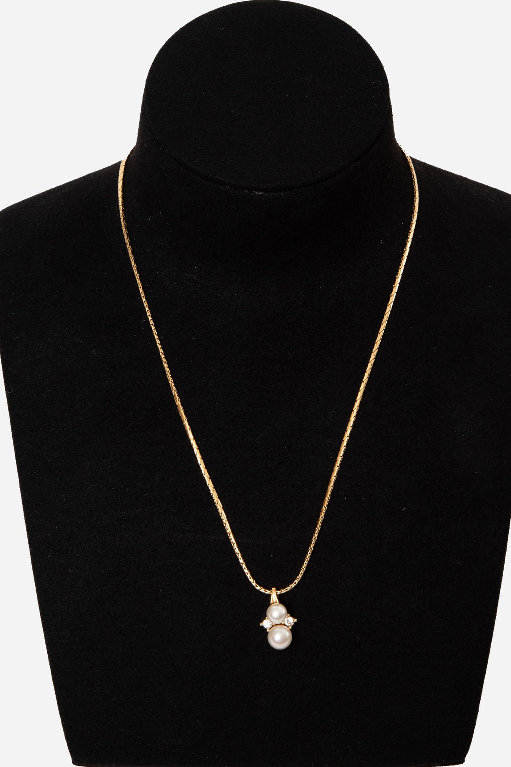 Dior Vintage Gold-Tone Pearl Necklace