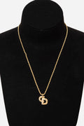 Christian Dior Vintage Gold-Tone CD Logo Necklace