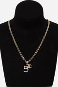 Pre-Owned Chanel 2021 No.5 Crystal CC Logo Pendant Necklace