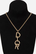 Christian Dior CD Logo Chain Long Necklace
