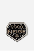 Pre-Owned Chanel 2018 Coco Neige Logo Brooch