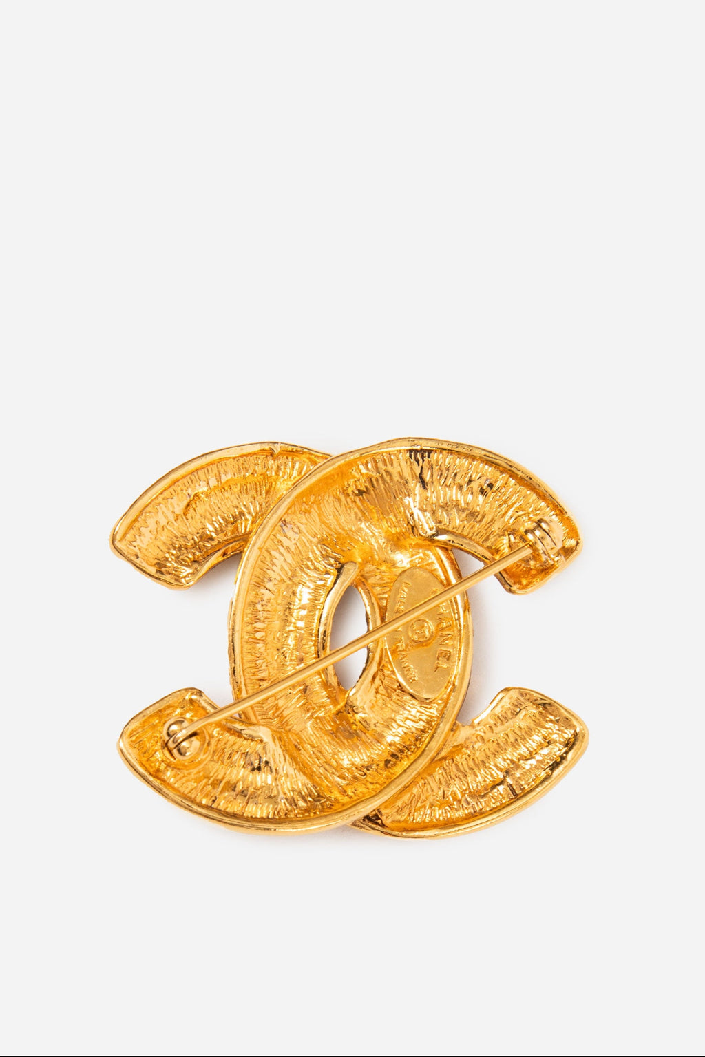 Pre-owned CHANEL 80's Quilted CC Brooch Small