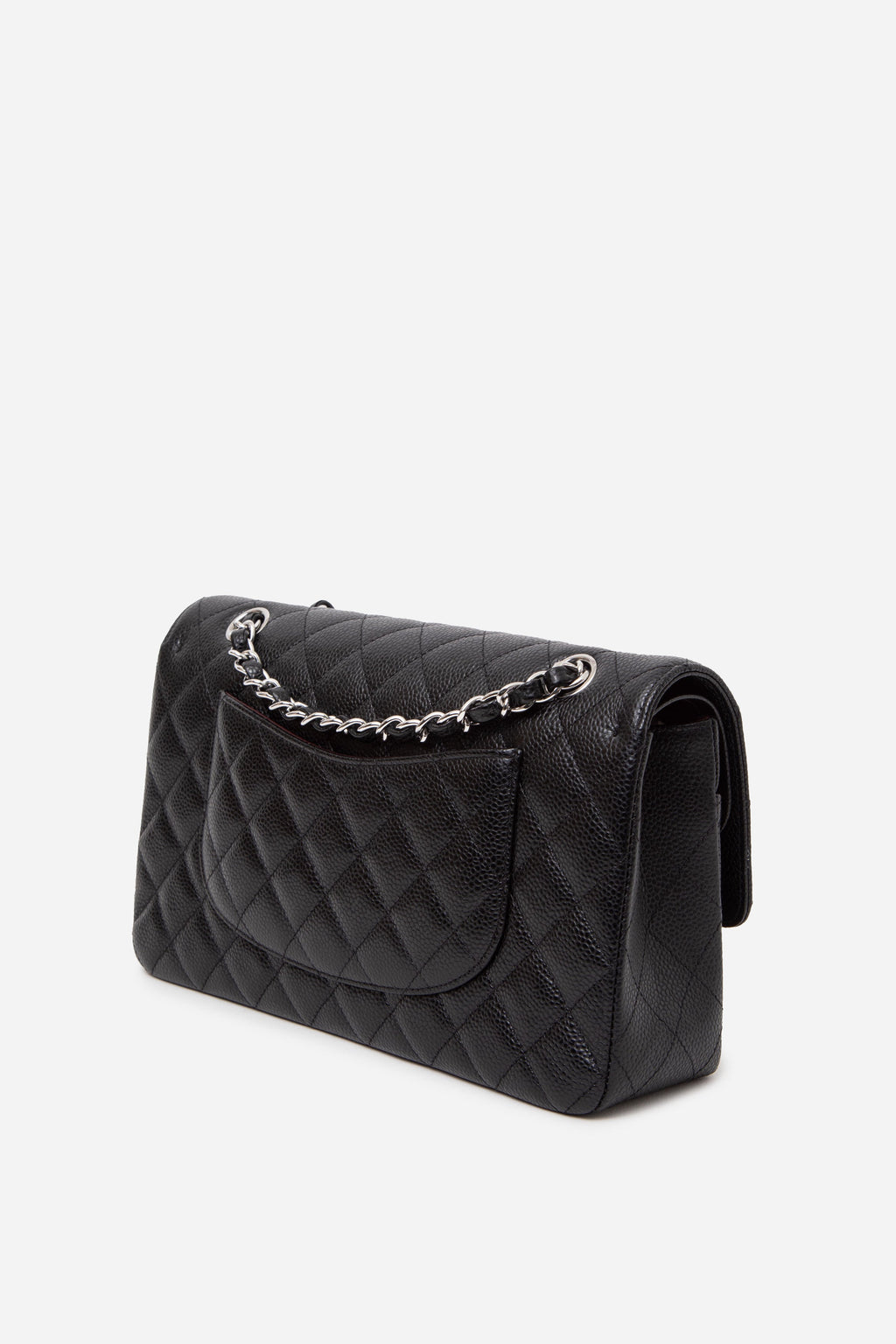 Pre-Owned Chanel 2023 Black Caviar Medium Classic Double Flap Bag