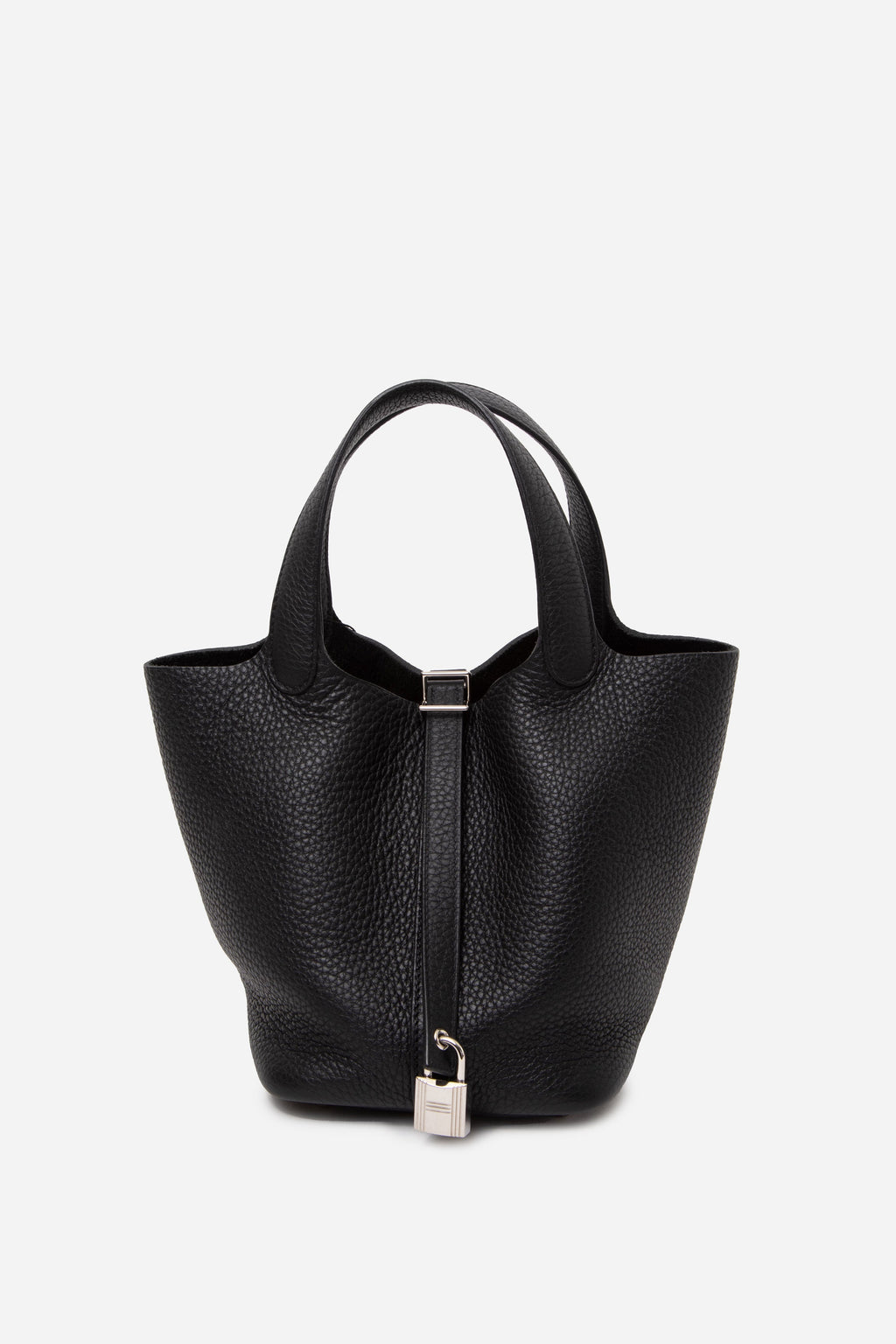 Hermès 2021 Black Clemence Picotin 18 Handbag
