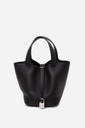 Hermès 2021 Black Clemence Picotin 18 Handbag