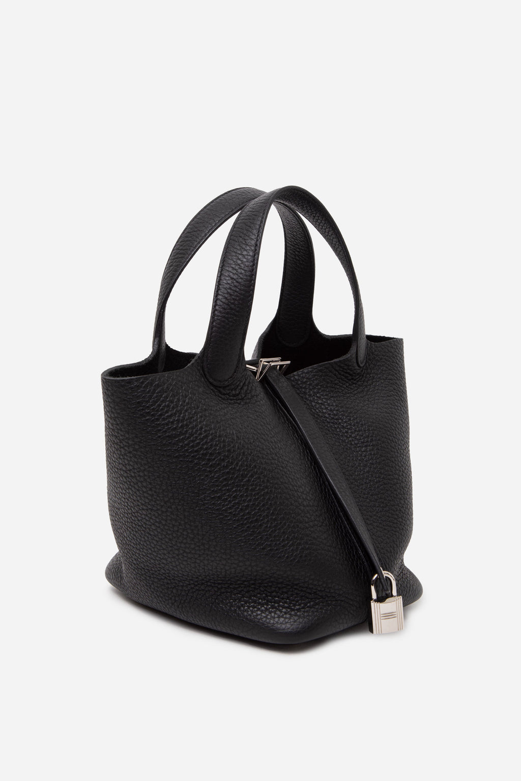 Hermès 2021 Black Clemence Picotin 18 Handbag
