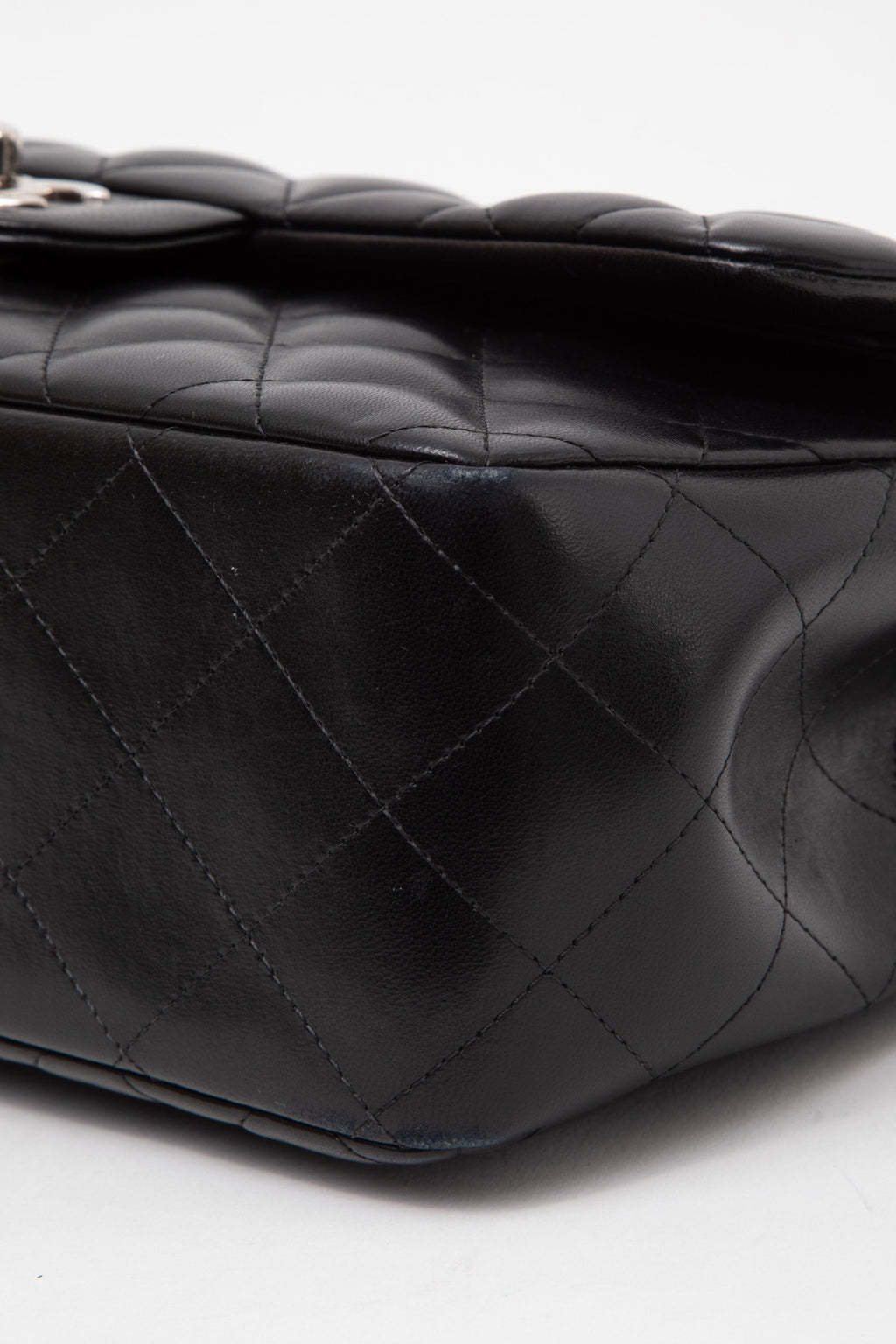 Pre-Owned Chanel 2014 Black Lambskin Classic Large Double Flap Bag