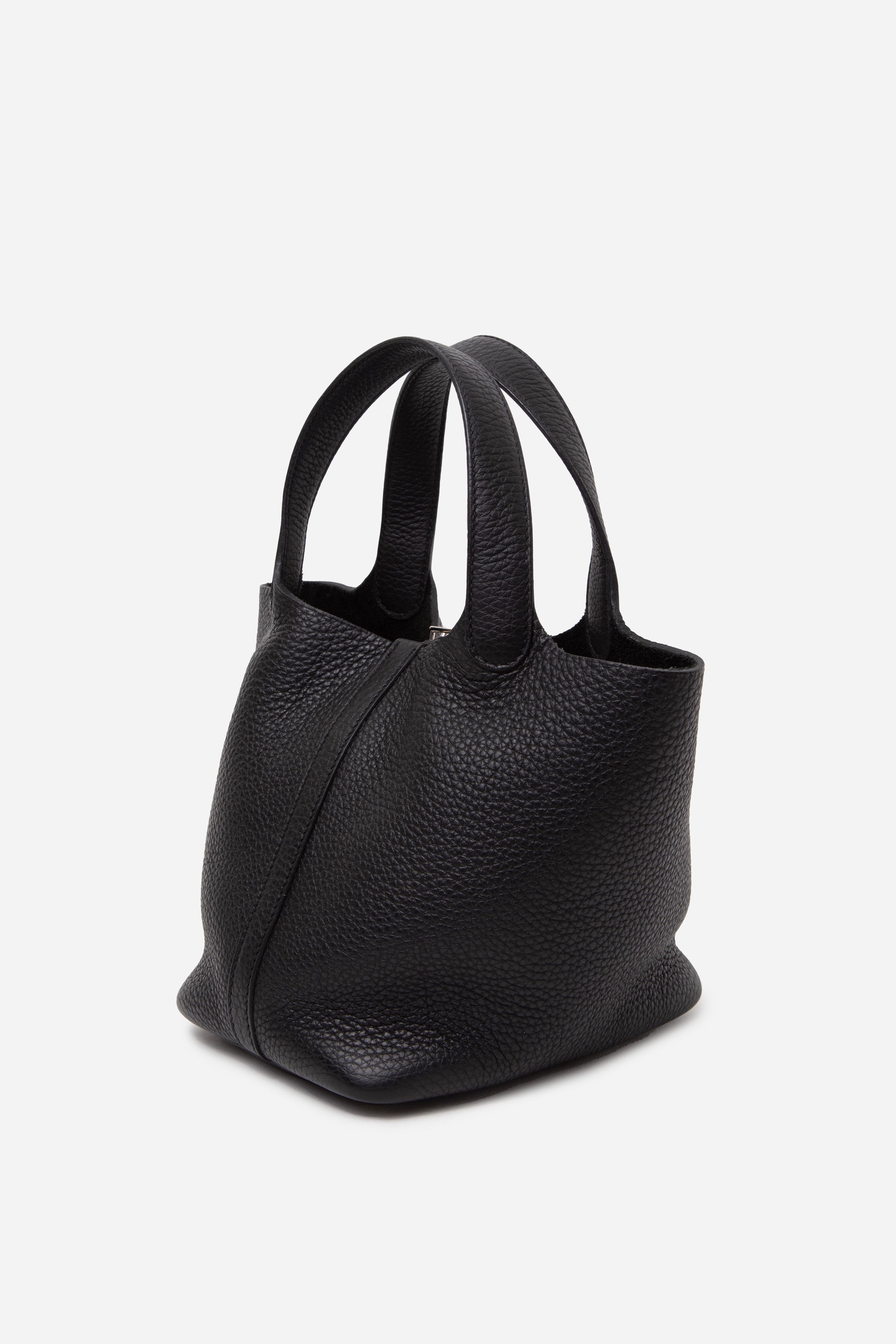 Hermès 2021 Black Clemence Picotin 18 Handbag