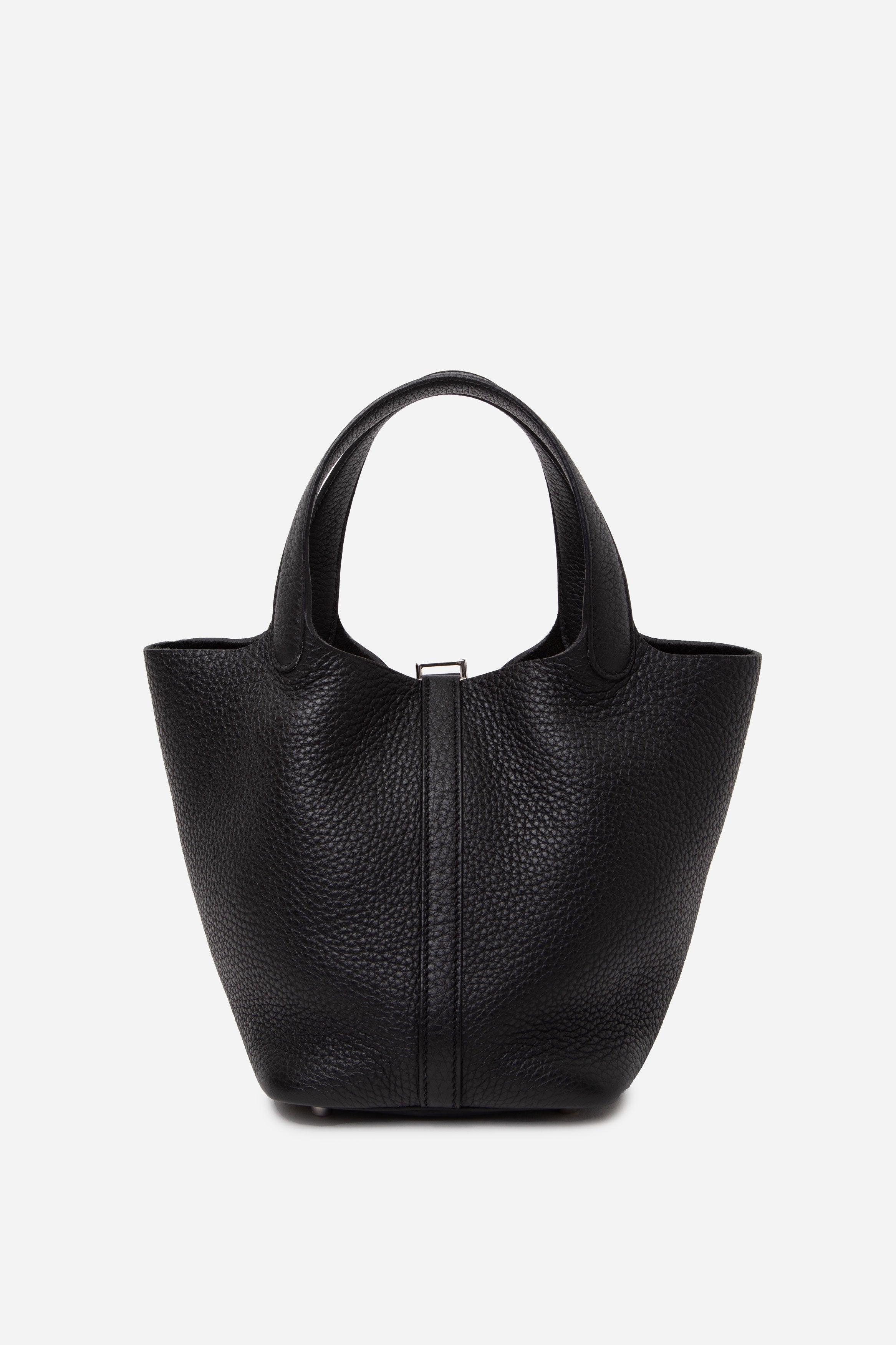 Hermès 2021 Black Clemence Picotin 18 Handbag
