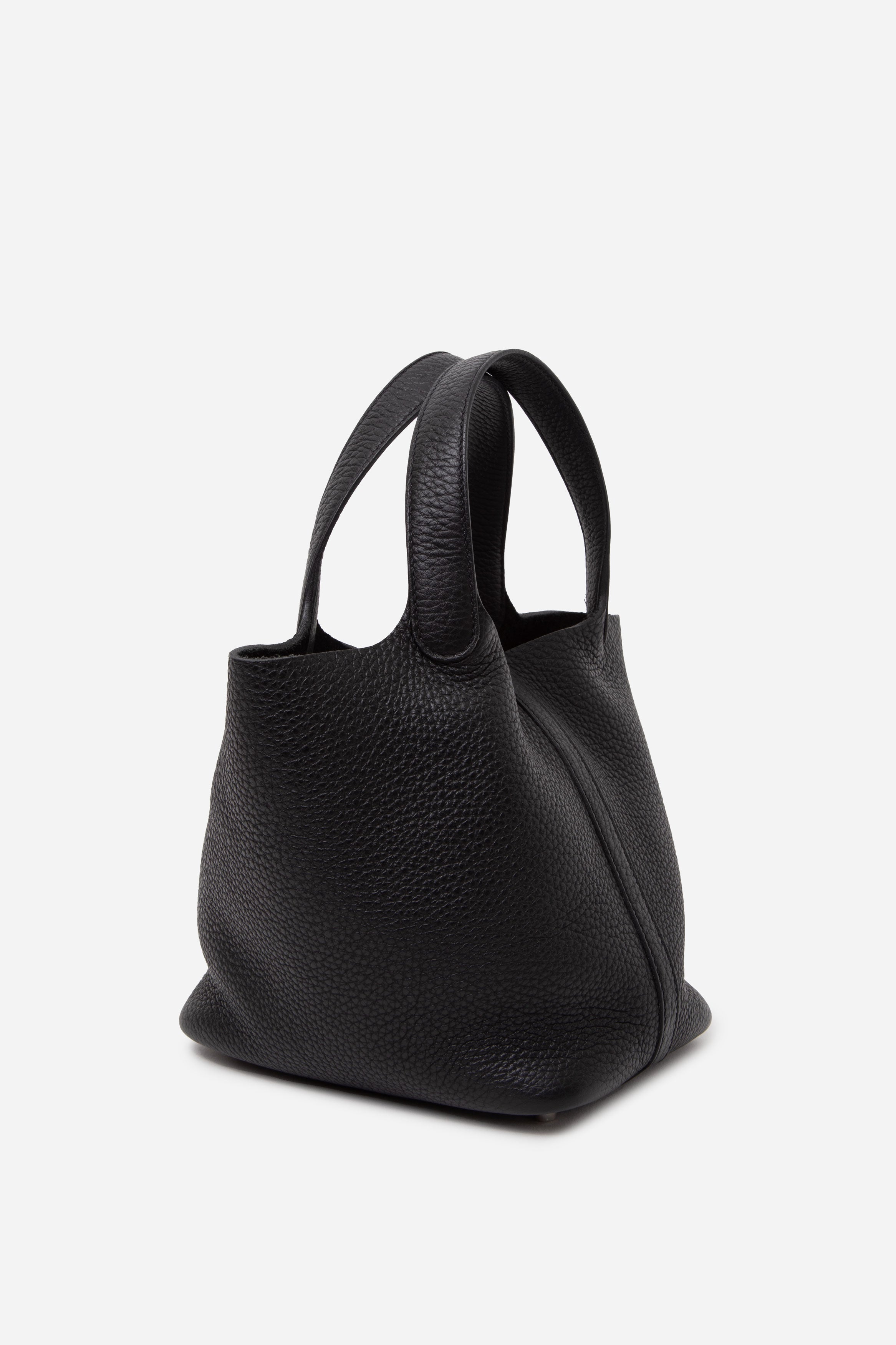 Hermès 2021 Black Clemence Picotin 18 Handbag