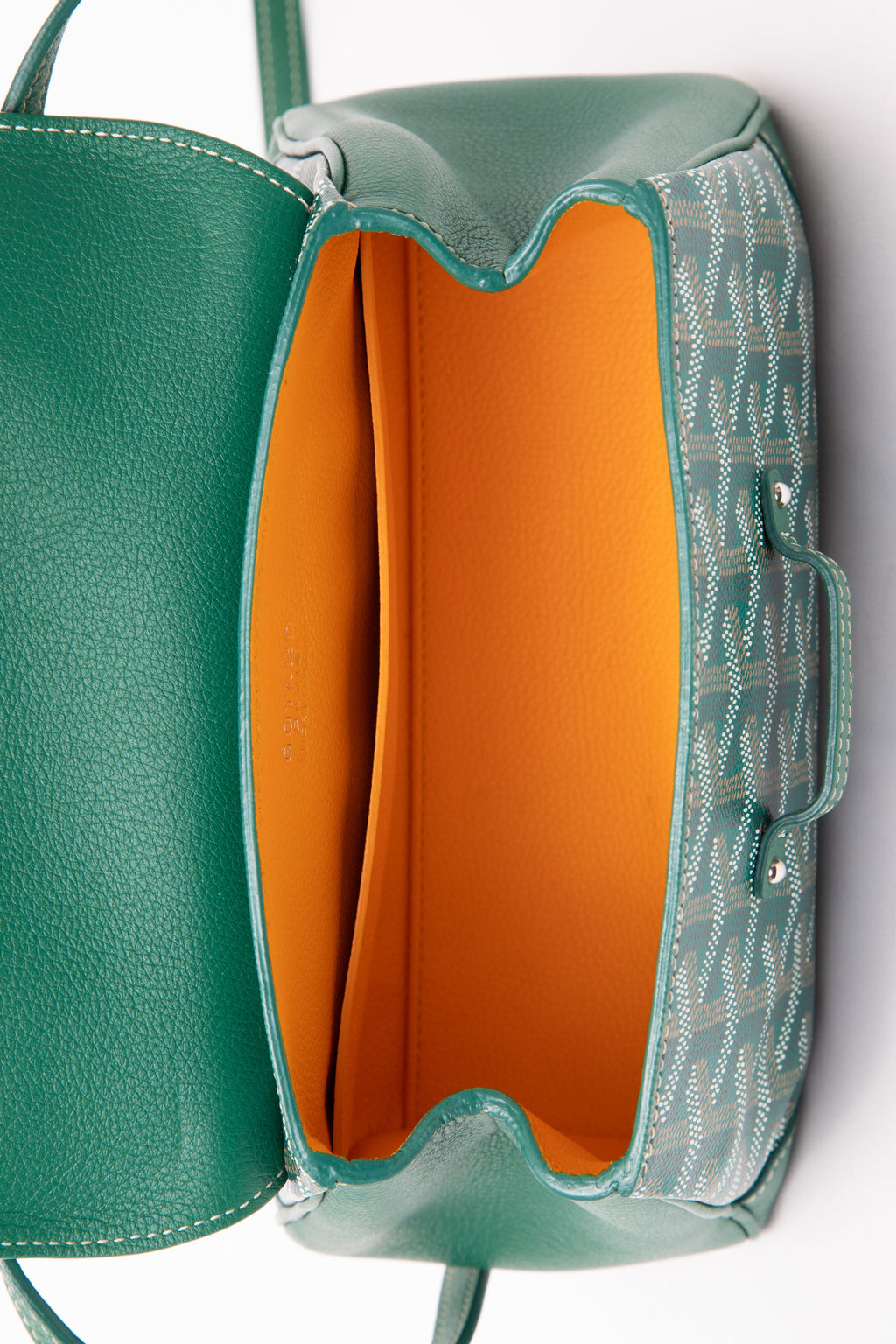 Goyard 2022 Green Goyardine Mini Saigon Top Handle Bag