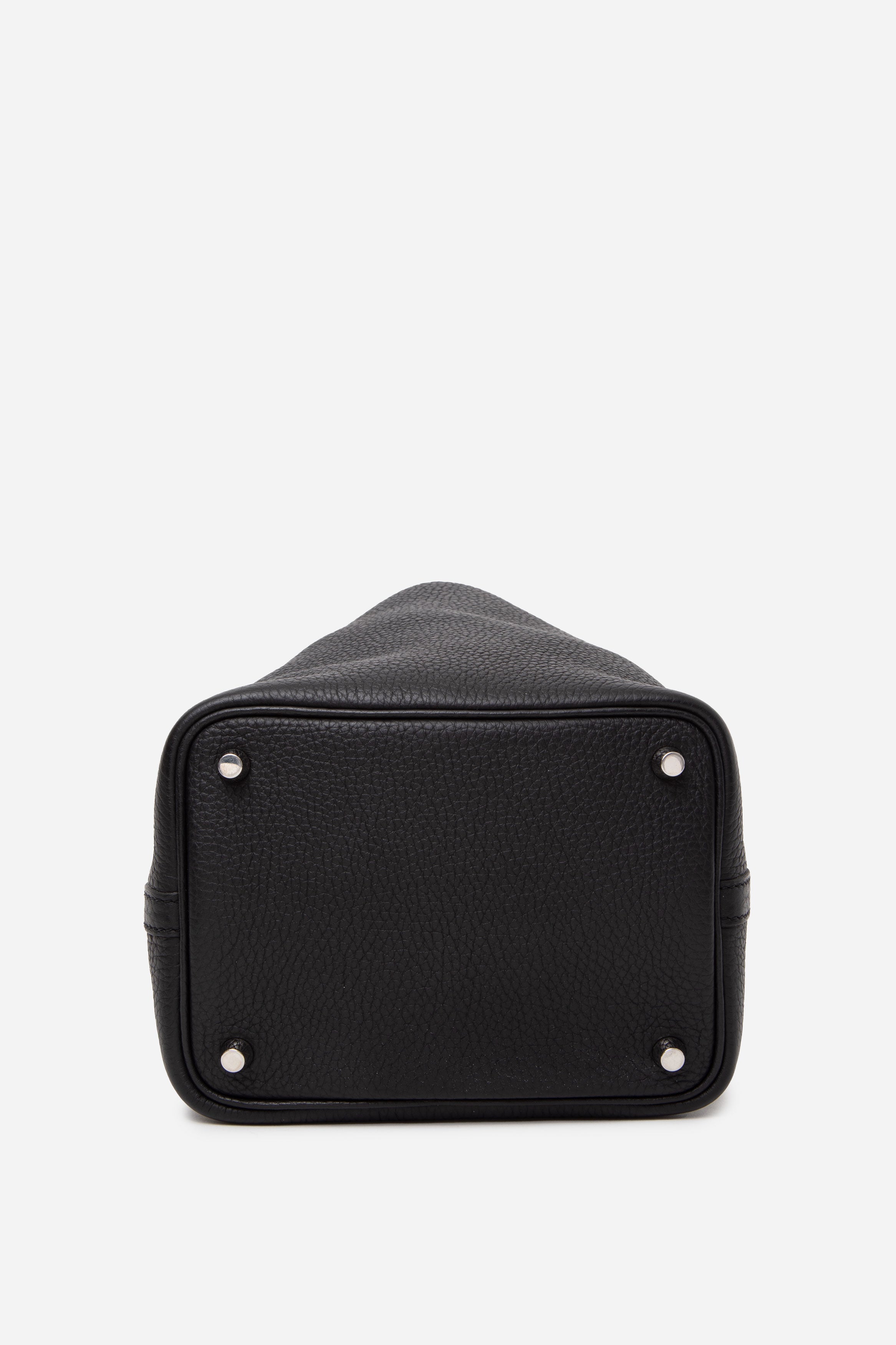 Hermès 2021 Black Clemence Picotin 18 Handbag