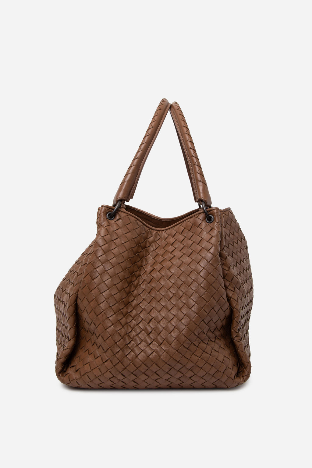 Bottega Veneta Brown Nappa Intrecciato Parachute Bag