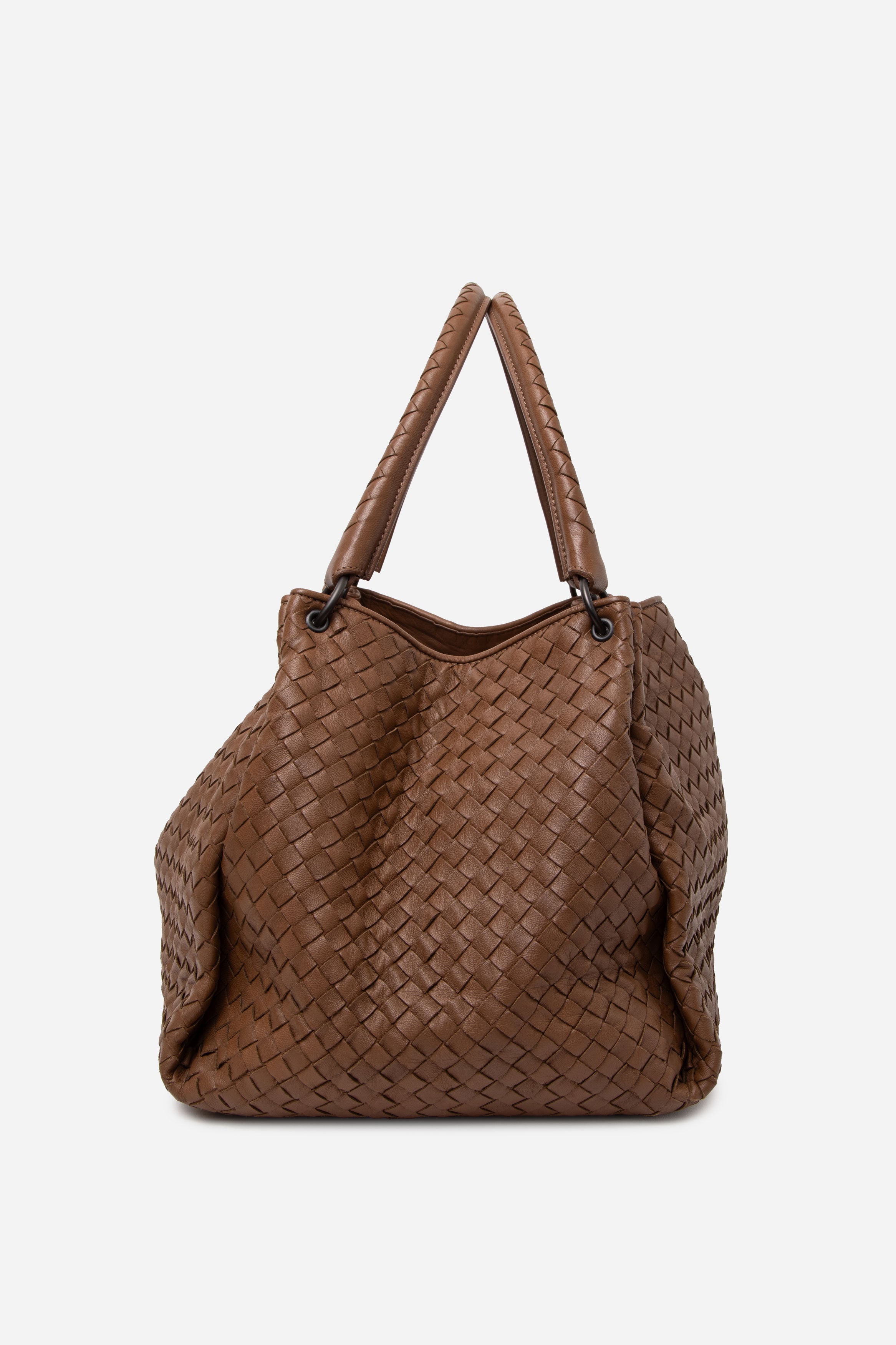 Bottega Veneta Brown Nappa Intrecciato Parachute Bag