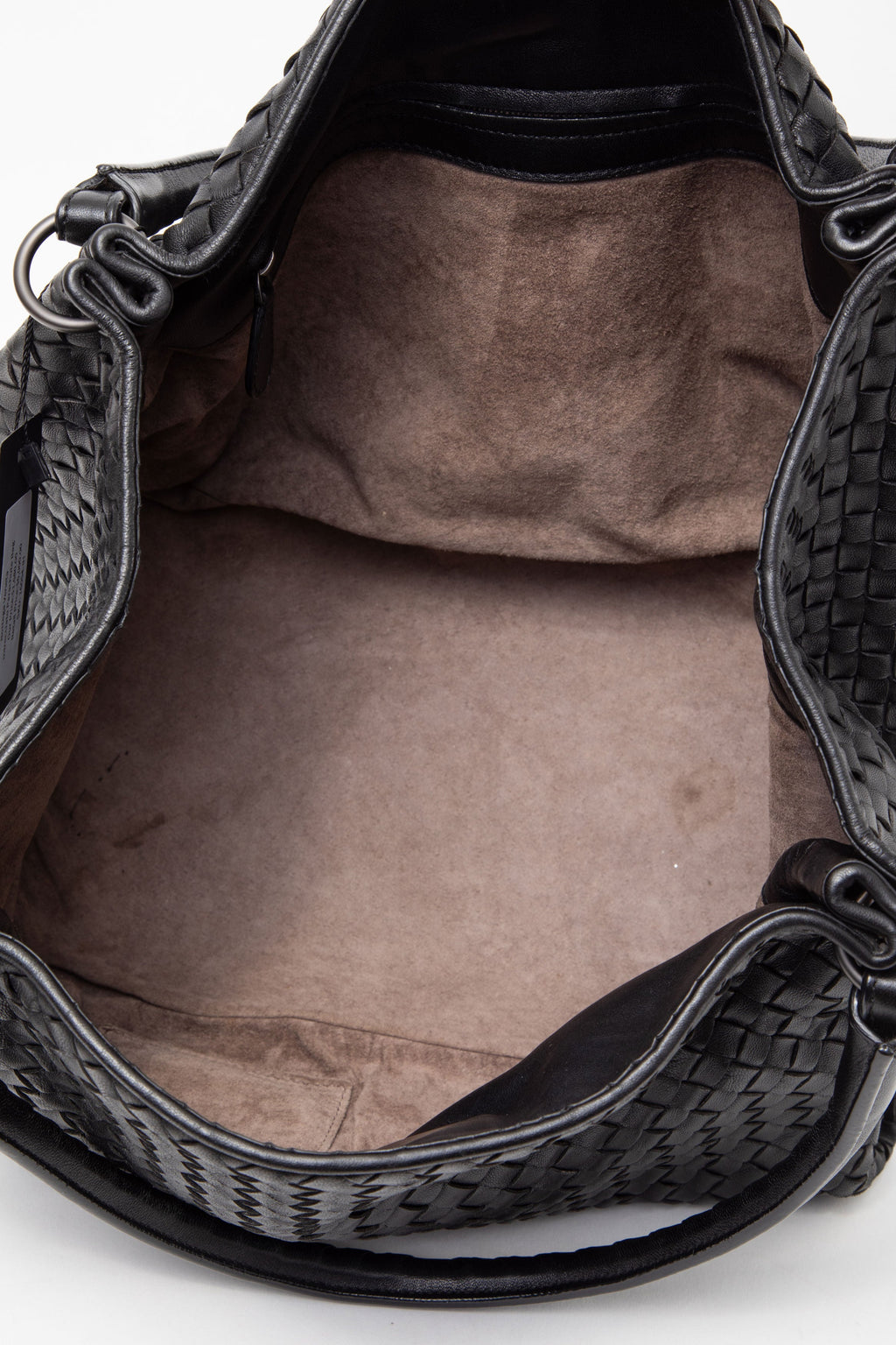 Bottega Veneta Black Nappa Intrecciato Parachute Bag