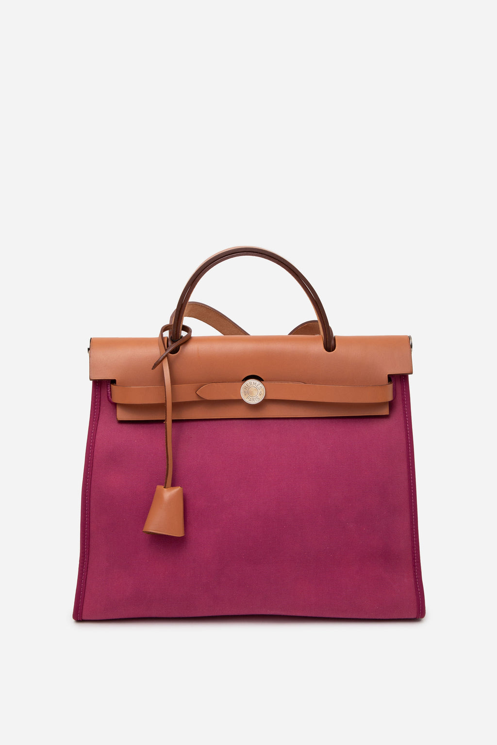 Hermès 2011 Pink Canvas Herbag 31 Shoulder Bag
