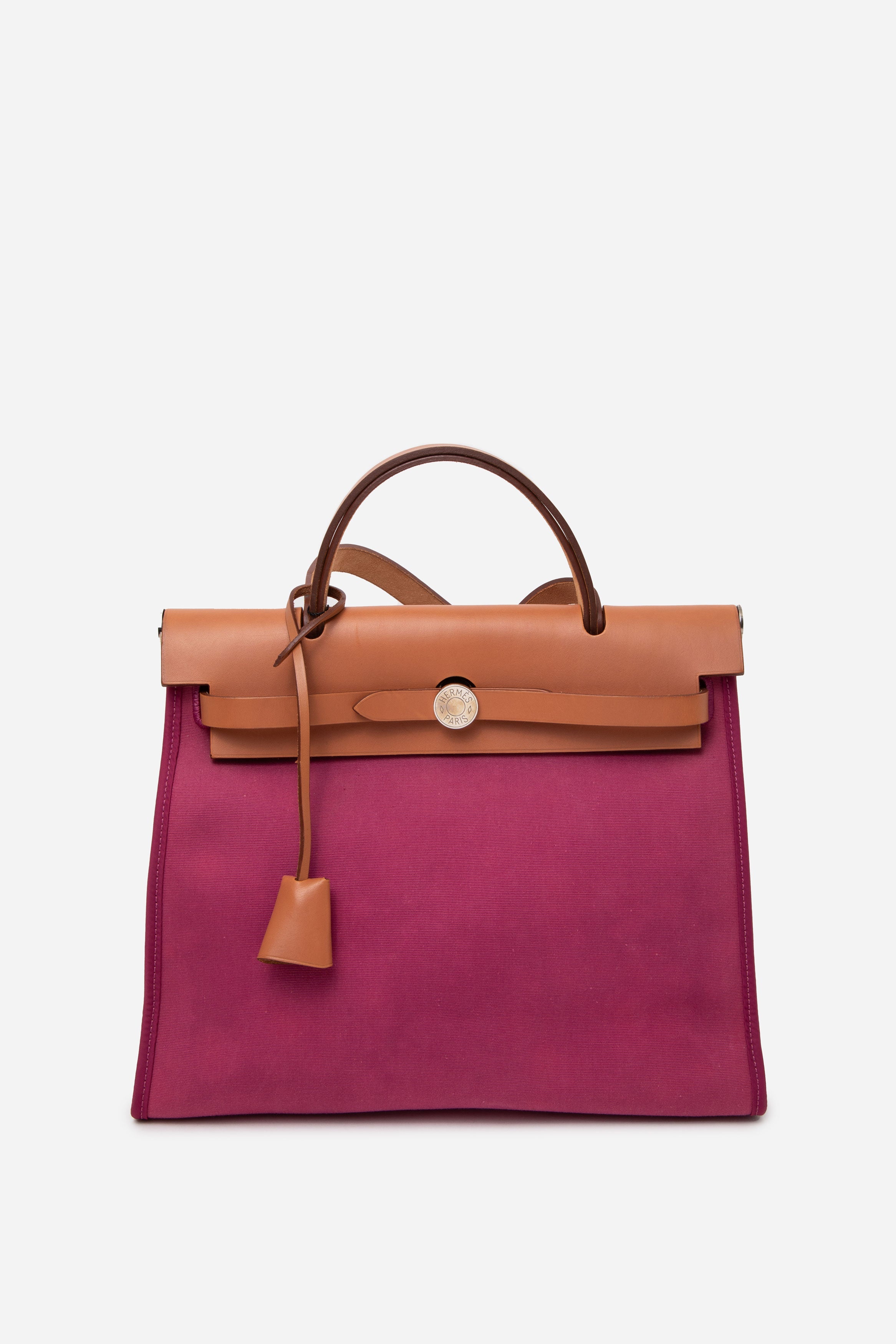 Hermès 2011 Pink Canvas Herbag 31 Shoulder Bag