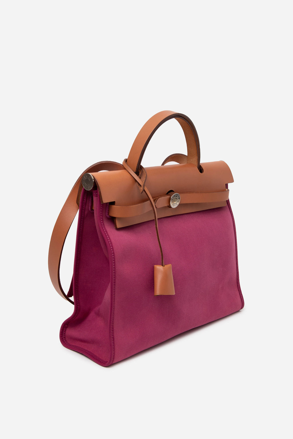 Hermès 2011 Pink Canvas Herbag 31 Shoulder Bag